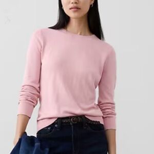 LORD & TAYLOR BABY PINK  EXTRA FINE MERINO WOOL CREWNECK LIGHTWEIGHT SZ SMALL